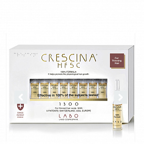 Фото: Лосьон для стимуляции роста волос для мужчин 1300 Crescina HFSC Transdermic Mеn