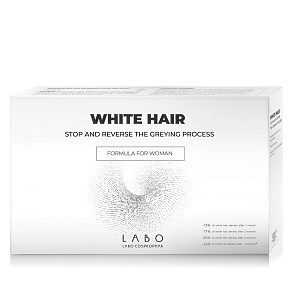 Фото: Ампулы для уменьшения проявления седины для женщин Labo White Hair Treatment for Woman