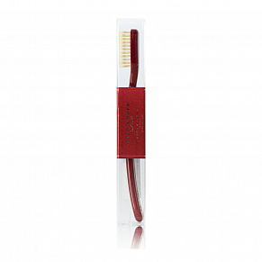 Зубная щетка с натуральной щетиной средней жесткости Acca Kappa Toothbrush Venetian Red - фото