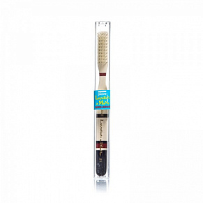 Зубная щетка средней жесткости Piave Toothbrush Black Wide - фото