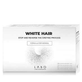 Фото: Ампулы для уменьшения проявления седины для женщин Labo White Hair Treatment for Woman